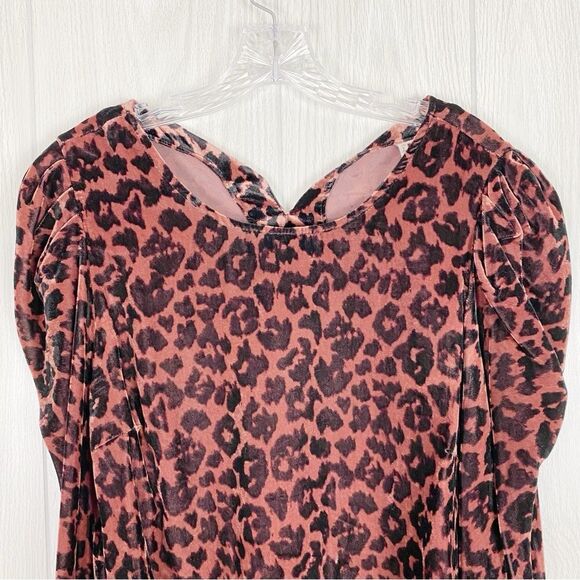 Anthropologie | Dolan | Charley Velvet Leopard Blouse Size Medium - Picture 3 of 7